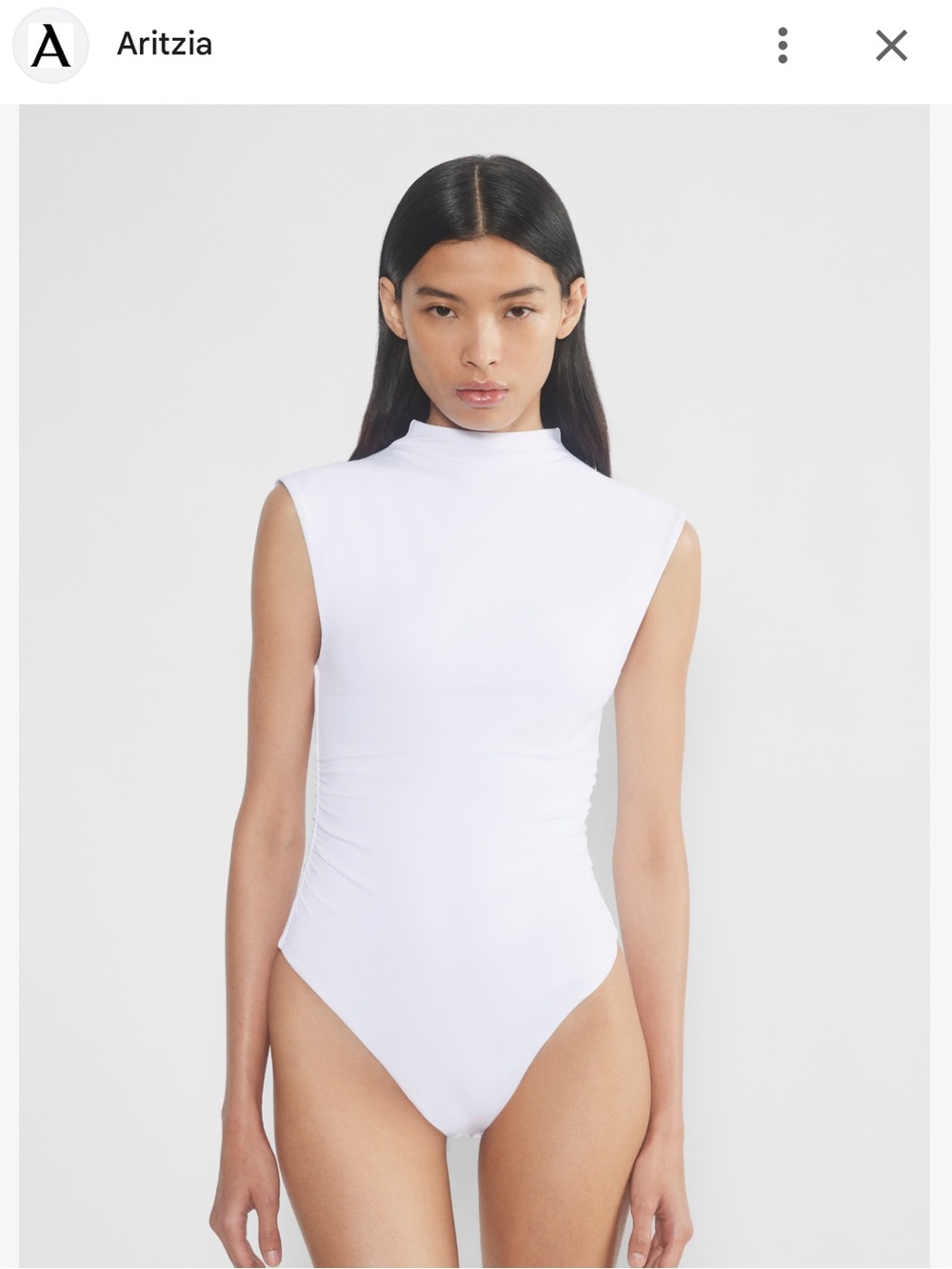 Aritzia White Original Contour Fortify Bodysuit